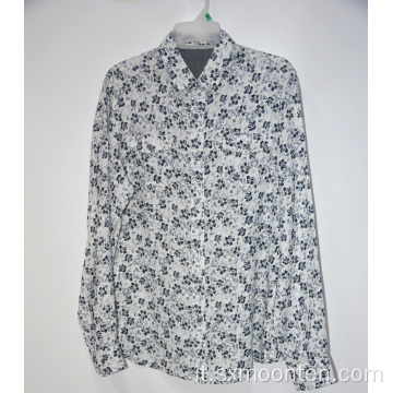 Camicia casual in lino canapa traspirante semplice vuoto